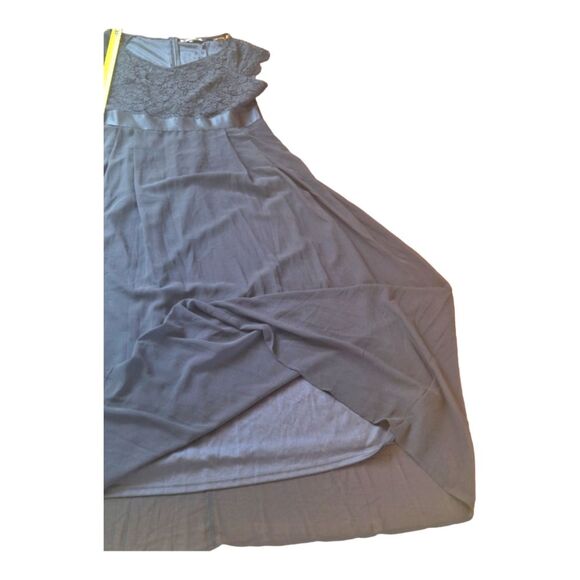 Miusol Women Chiffon Lace V Neck Cap Sleeve Empire Evening Party Long Dress XXL - Picture 10 of 16